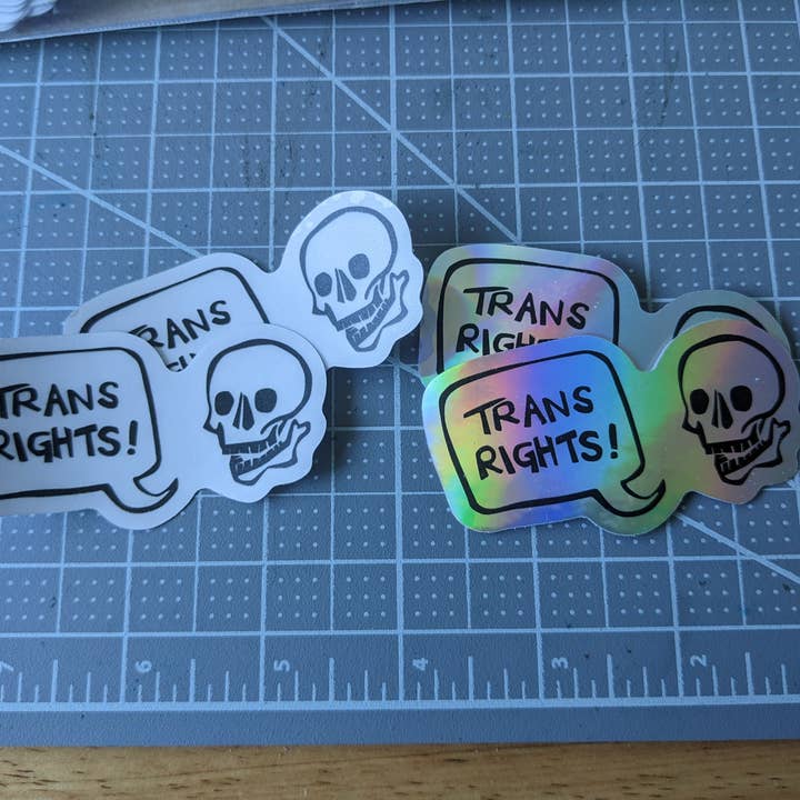 Riverside Refuge Studio - Wholesale Sticker - trans rights sticker