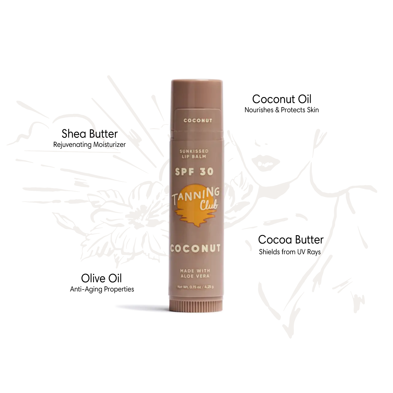 Tanning Club - Venta al por mayor Bálsamos labiales - Bálsamo labial de coco1