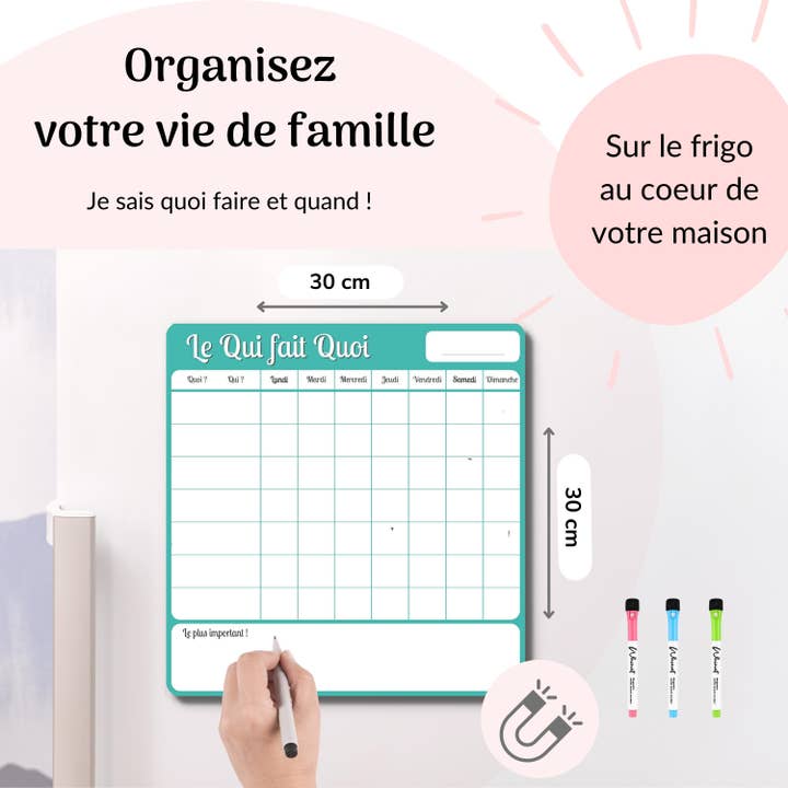 Whinat - Wholesale Whiteboard/Dry-Erase Board - "The Who Does What" ✏ Magnetic whiteboard3