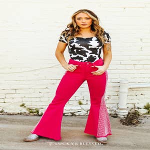 Purchase Wholesale pink flare jeans. Free Returns & Net 60 Terms on Faire