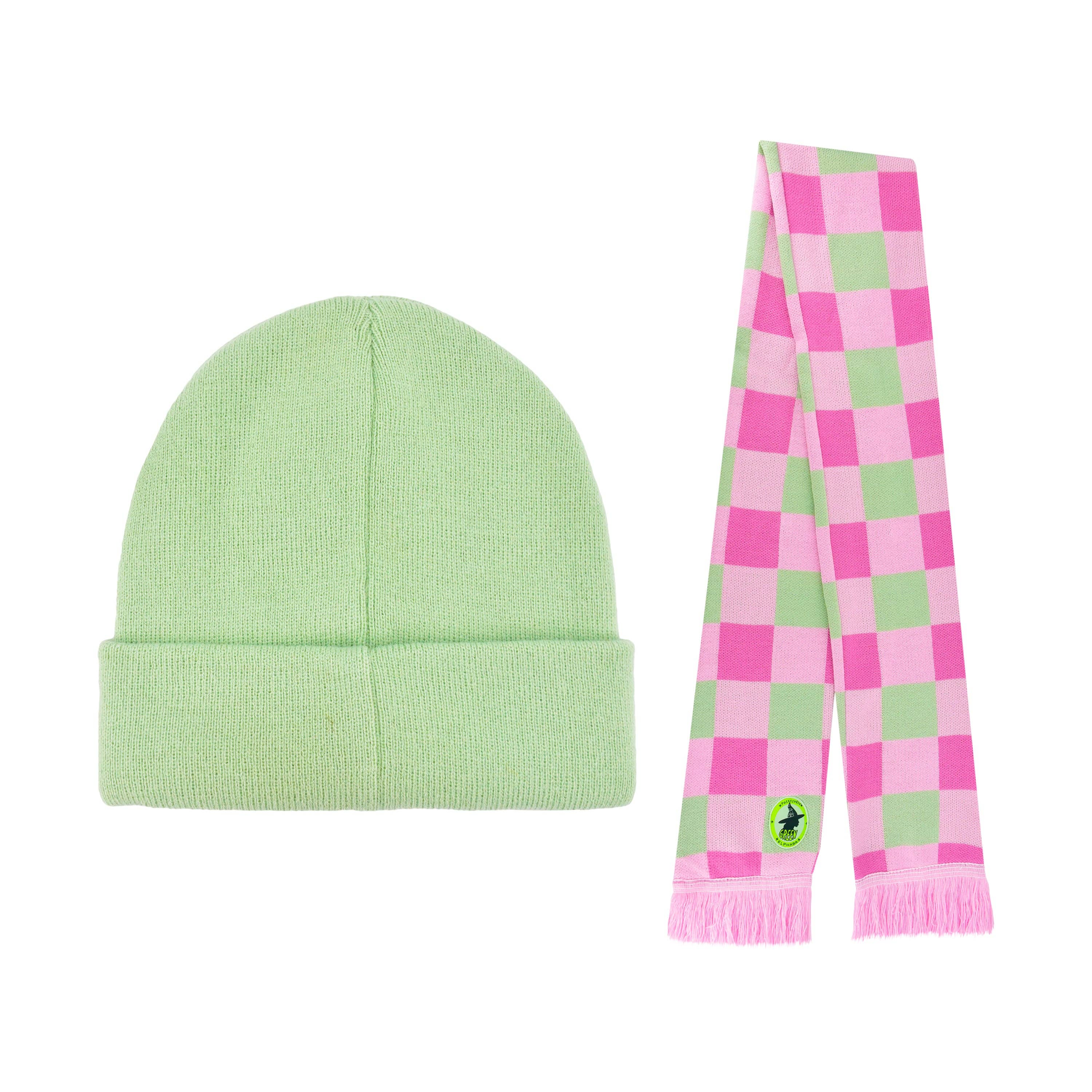 Concept One - Wholesale Winter Accessory Set - Women's - Wicked x Glinda Patches & Embroidery Beanie & Scarf Set1