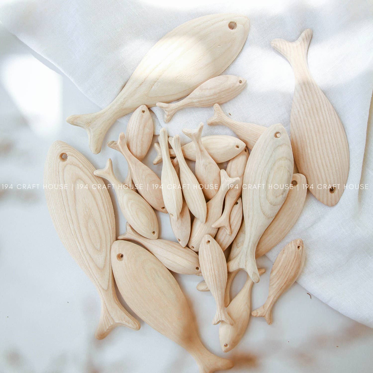 194 Craft House - Wholesale Wall Accent - Carved Wood Fish For Wall Hanging Decor - Fall Decor & Gifts6