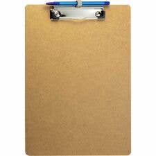 Officemate Wood Clipboard w/Pen Holder, 6PK - 11"x8.5", Brown for wholesale by Everyday Supply Co