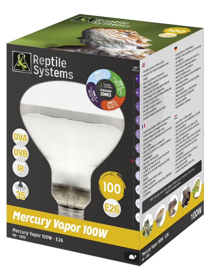 Lampe à vapeur de mercure pour bain de soleil 100 watts pour la vente par DrTim's Aquatics