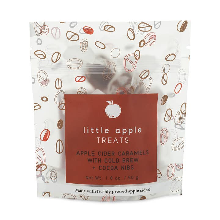 Cold Brew + Cocoa Nib Apple Cider Caramels Treat Pack for wholesale by Little Apple Treats