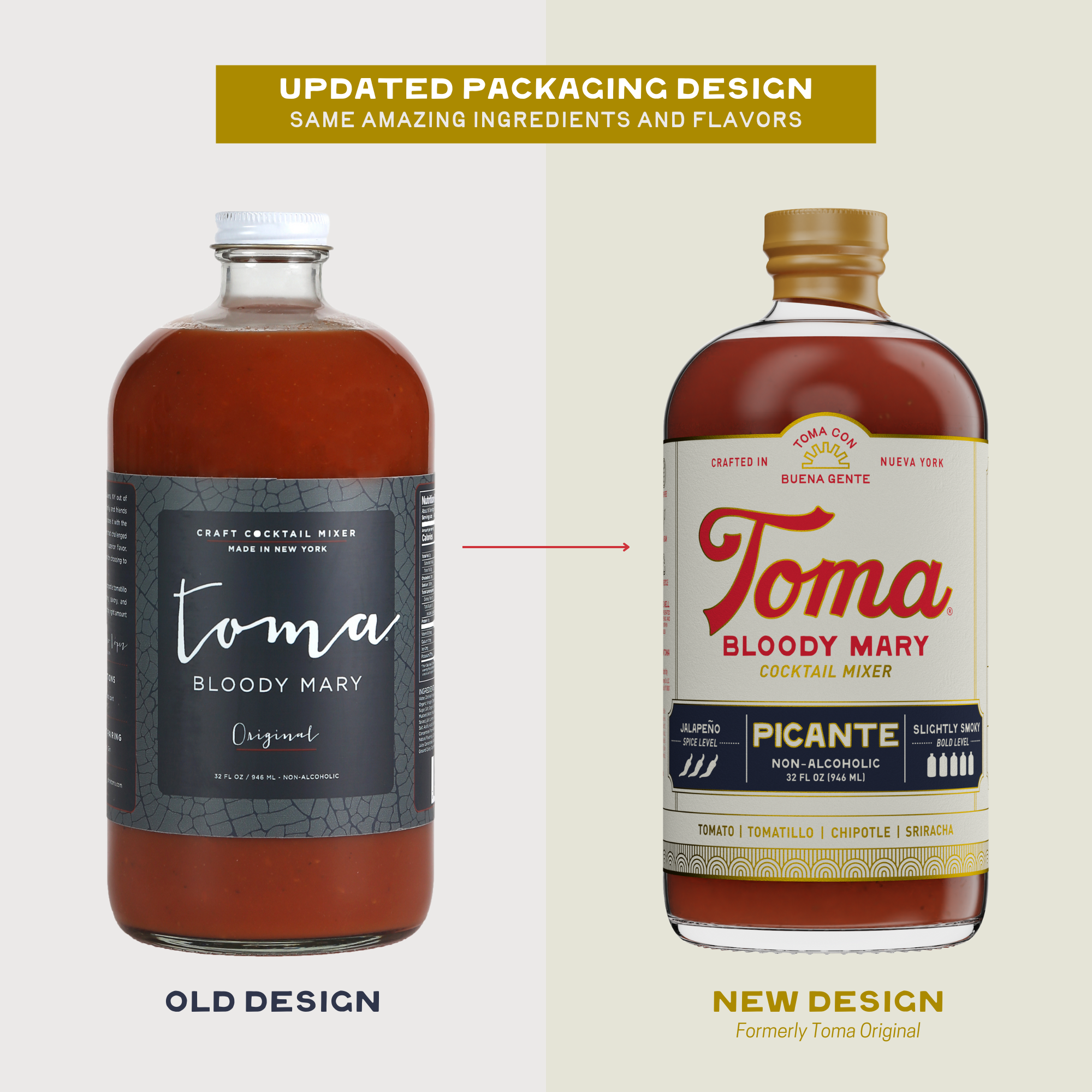 Toma Beverage Co - Wholesale Cocktail Mix/Syrup - Toma Bloody Mary Mixer - VARIETY 32oz5
