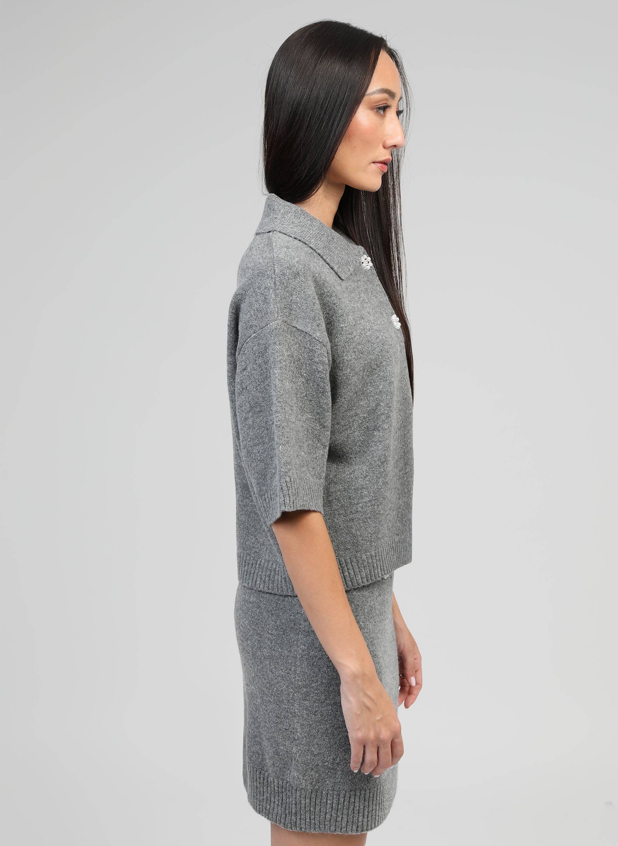 An'ge – Pulôver - Mulher por atacado – PULL NOREA cinzento3