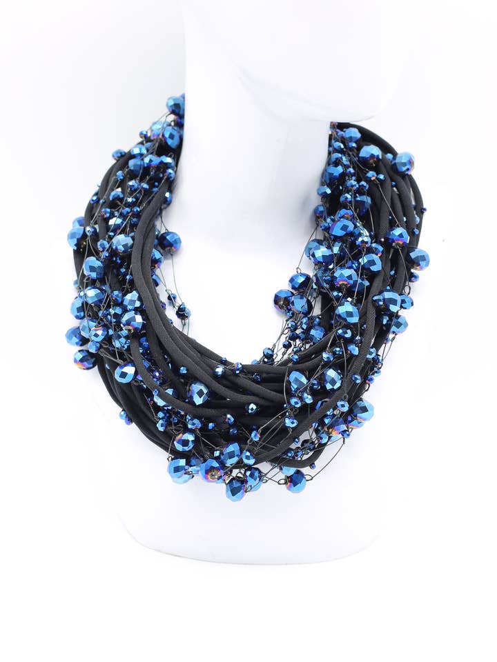 Colar Diana Saphire por atacado de Jianhui London