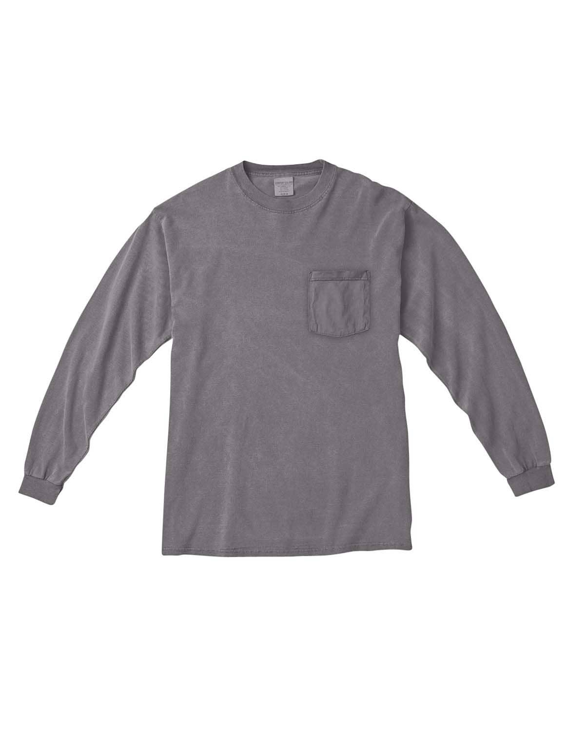 Total Apparel - Wholesale T-Shirt - Men's - Comfort Colors Garment-Dyed Long-Sleeve Pocket T-Shirt C441012
