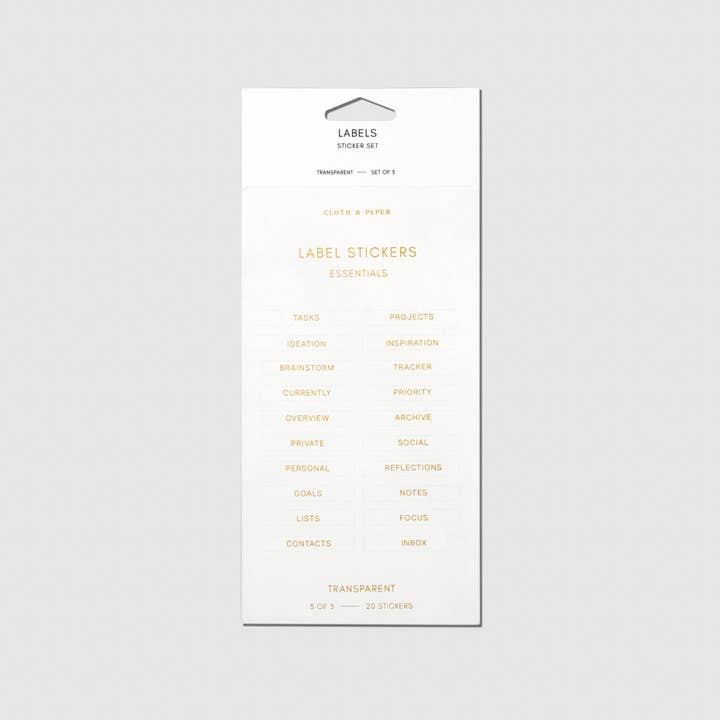 Cloth & Paper - Wholesale Sticker - Clear Label Stickers12