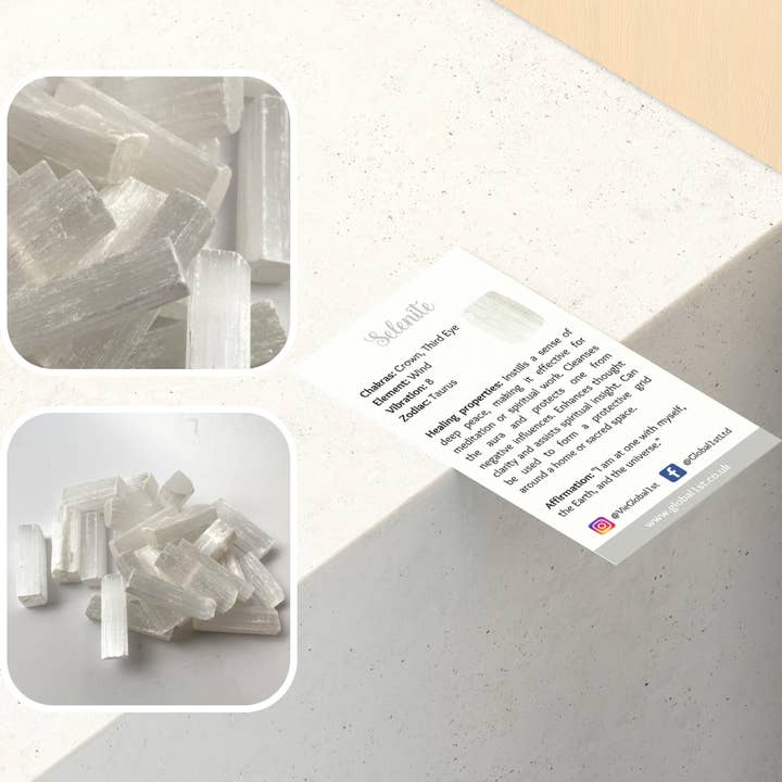 VIE - Wholesale Spiritual Stone/Crystal - Selenite Chunks & Sticks, 1kg Pack11