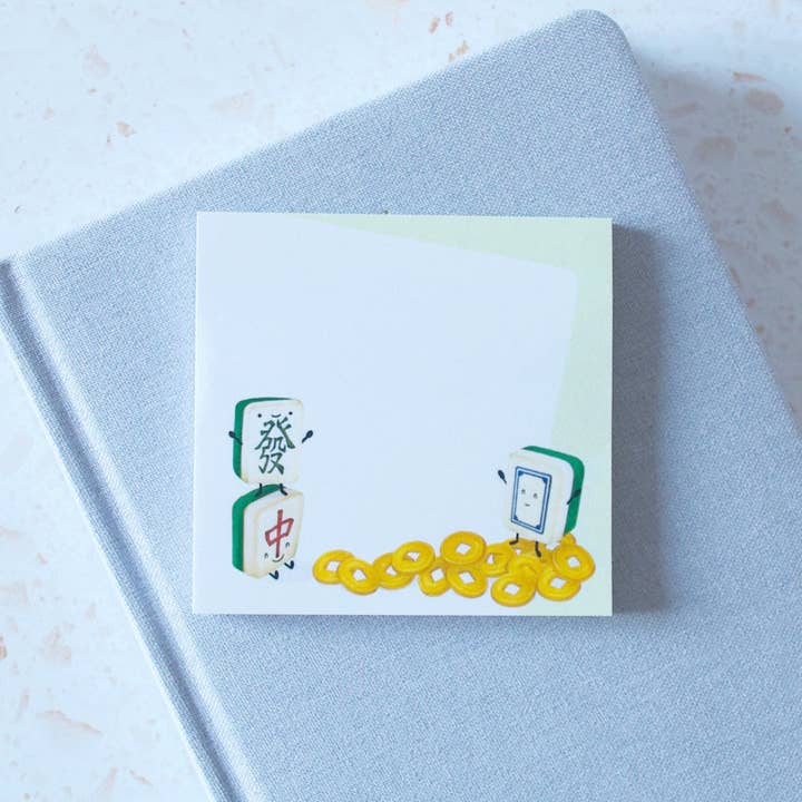 Mahjong Sticky Notepad for wholesale by Hop & Flop