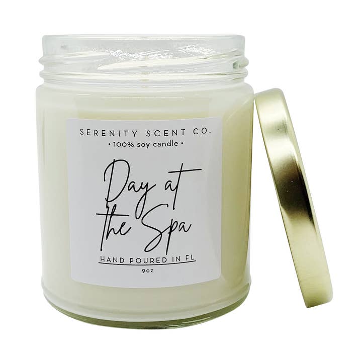 Day At The Spa Candle | Aromatherapy Soy Candle | 9oz Candle for wholesale by Serenity Scent Co