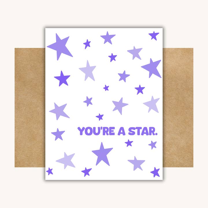You're A Star Card -- Congratulations Card for wholesale by Kelly Scott Design Co