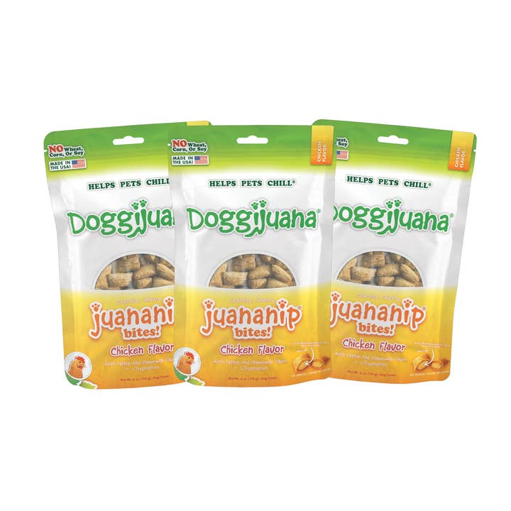 Juananip Bites – Chicken Flavor Trio Pack for wholesale by SmarterPaw | Meowijuana & Doggijuana