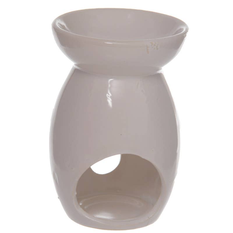 Puckator Ltd – wholesale Oil warmer – White Simple Tear Drop Cut-Out Ceramic Oil and Wax Burner2