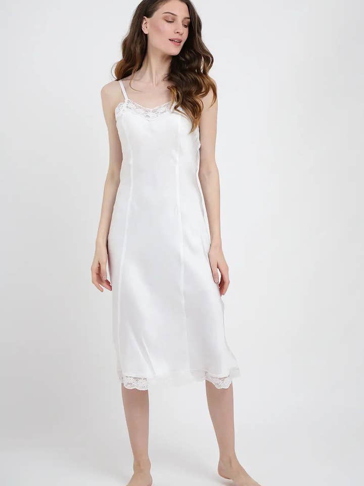 Blanco Camisones Midi Blancos Talla Pequeña a 3XL de venta al por mayor en Faire