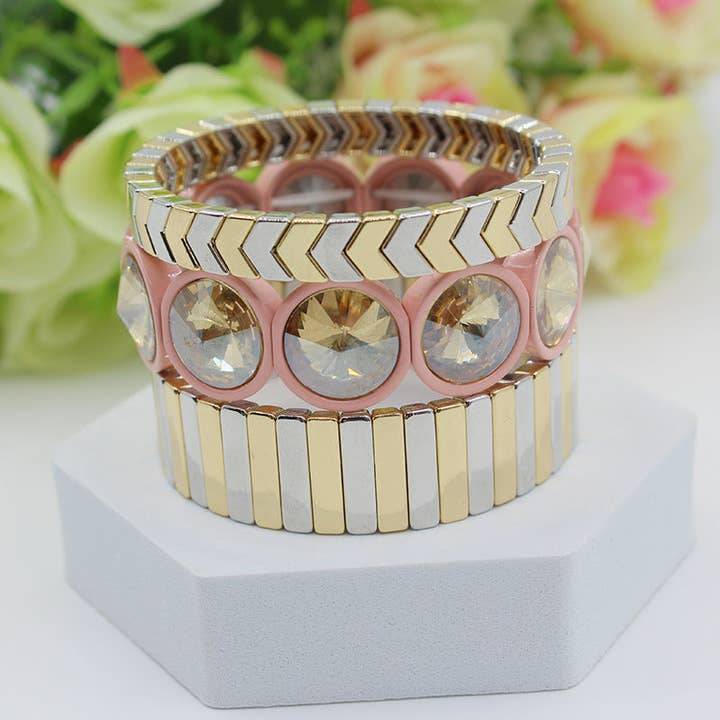 Enamel Bracelet Stove-Enameled Adjustable Elastic S5P035 for wholesale by alberalkirk