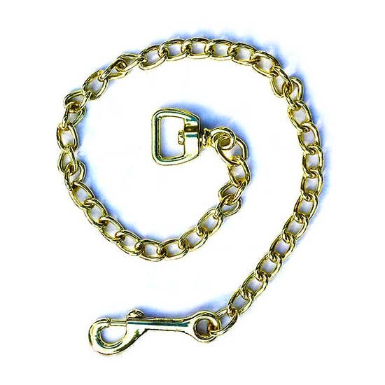 Lead/Stud Chain Brass Plated with Bolt Snap and Swivel for wholesale by Smart Horse Gear