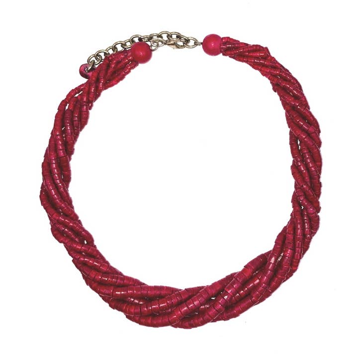 Frisa Necklace - Red for wholesale by Katie and Company