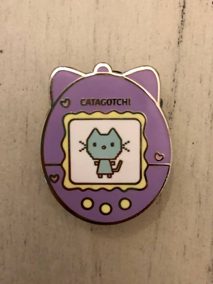 Cat Enamel Pin for wholesale by Purple House Studio