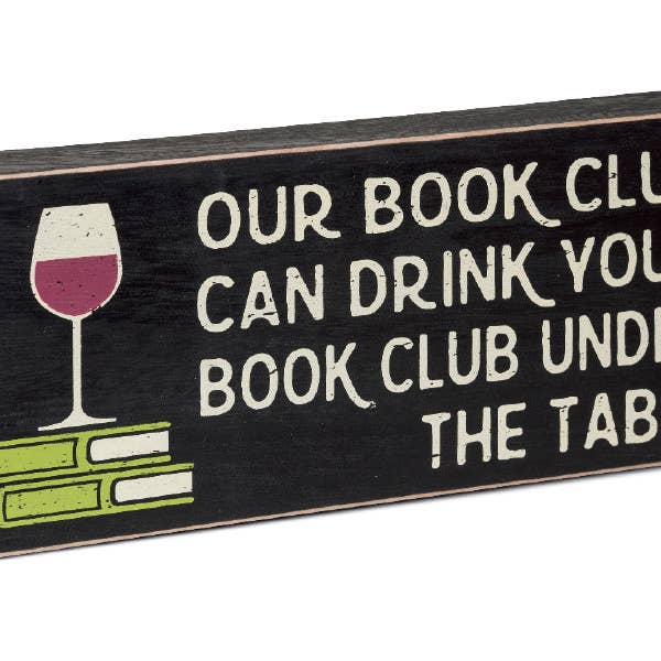 Book Club Wooden Sign for wholesale by Chris’s Stuff Inc.