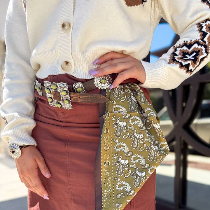 Rowdy Crowd Clothing - Wholesale Scarf - Women's - SMALL Paisley Anne Wild Rag0