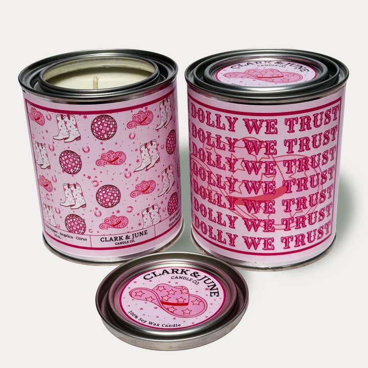 Clark & June Candle Co. - Wholesale Jar/Filled Candle - In Dolly We Trust Seasalt - Orchid - Kelp 14oz Candle1