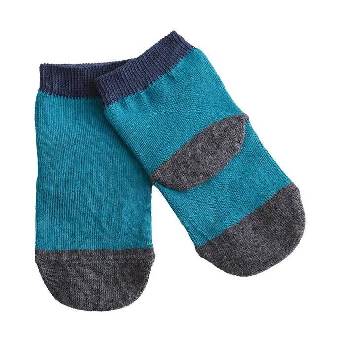 Leela Cotton 98% Organic Cotton Kids Socks, 6-Pack | Teal + Navy for wholesale by Treehouse