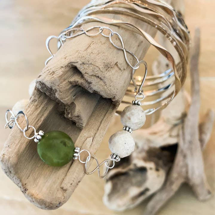 Barefoot on the Bay - Wholesale Beaded Bracelet - Irish Collection - Connemara Marble Infinity Bracelets