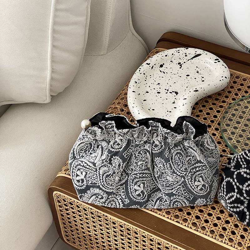 Dipped Shop - Wholesale Makeup/Cosmetic Bag - Floral Embroidered Lace Cosmetic Bag DPCB29