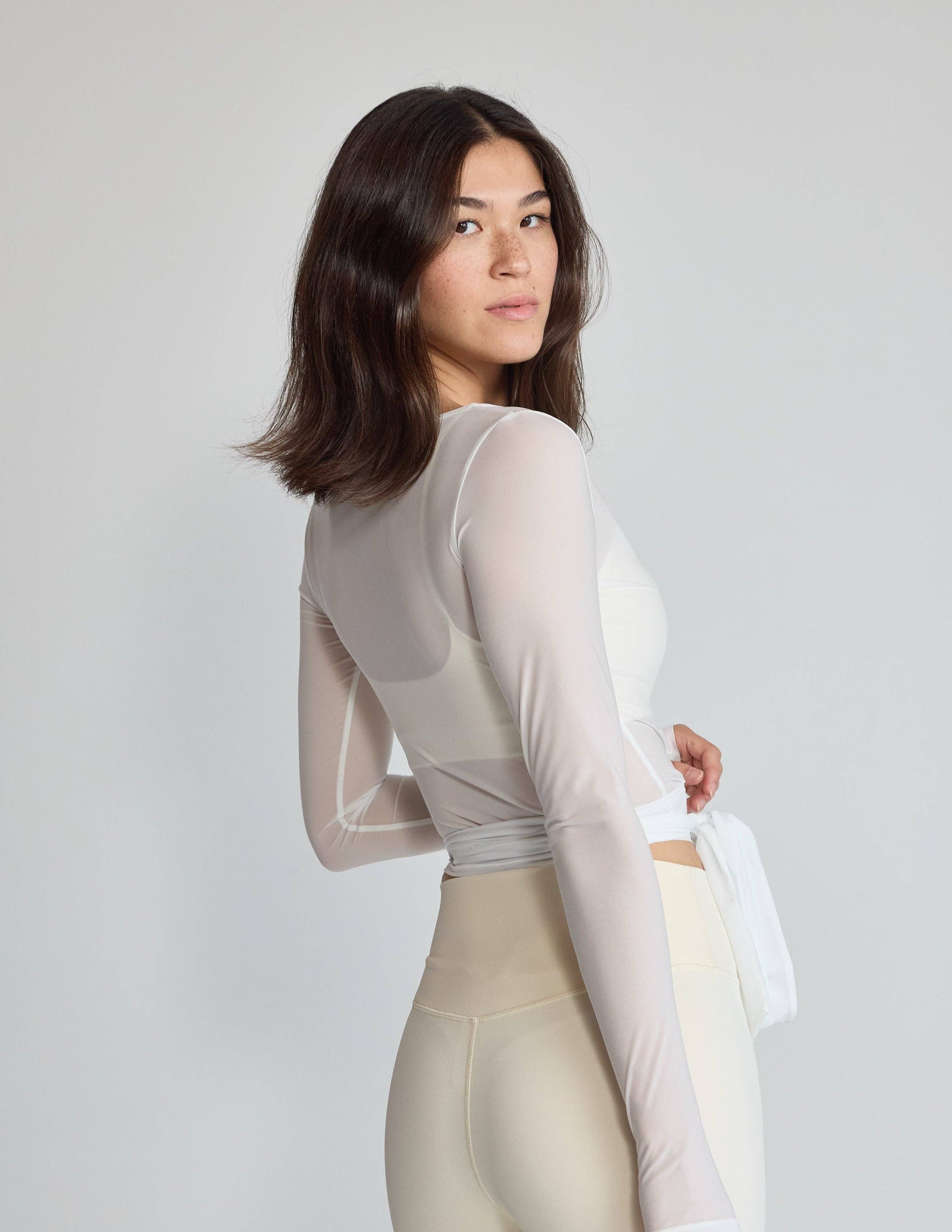 LUCKY HONEY - Wholesale Athletic Top - Women's - The Ballet Mesh Wrap11