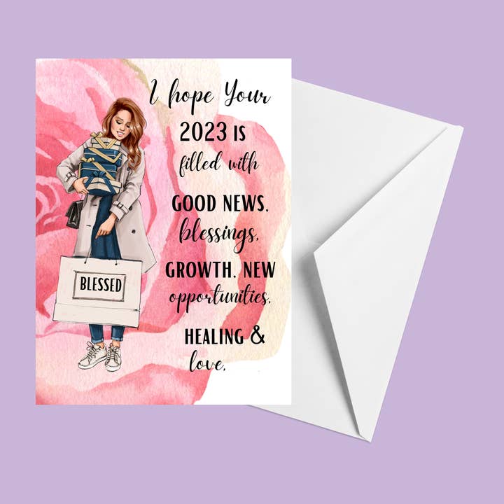 New Year Fashion Greeting Card for wholesale by Betty J