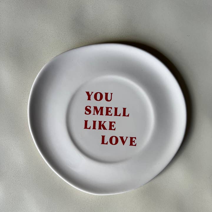 Sisi, house of style BV - Wholesale Appetizer Serveware - Sisi ceramic plate, You smell like Love2
