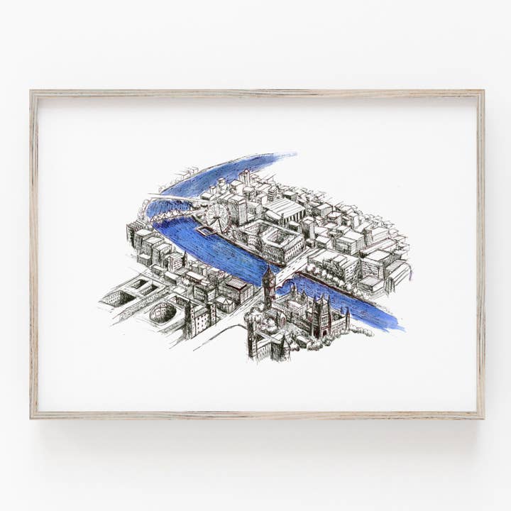 Westminster - London Art Print for wholesale by Drawn Together Art Collective