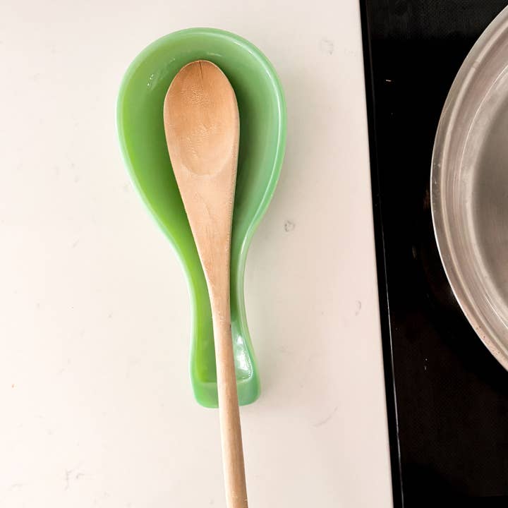 TableCraft Products Company - Wholesale Spoon Rest - Jadeite Glass Collection Spoon Rest