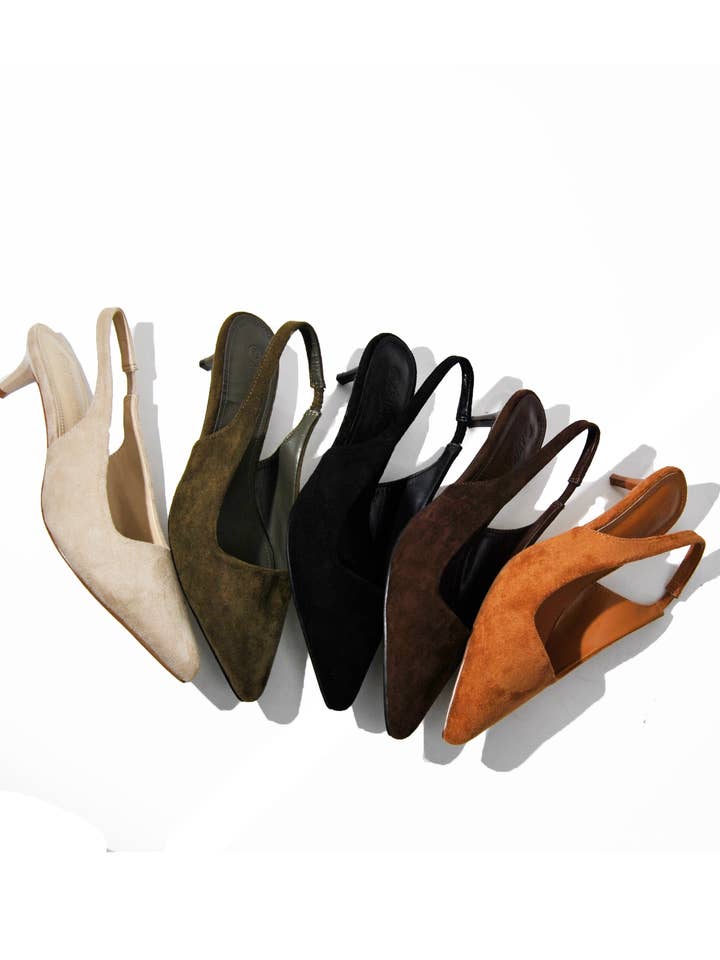 Azarayah Call Me - Microfiber Faux Suede Kitty Heel for wholesale by Azarayah