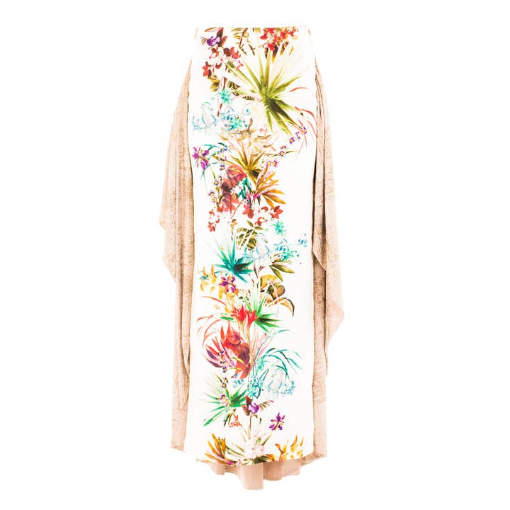 Tropisk lång kjol med ryggtåg för wholesale av CaroLine London