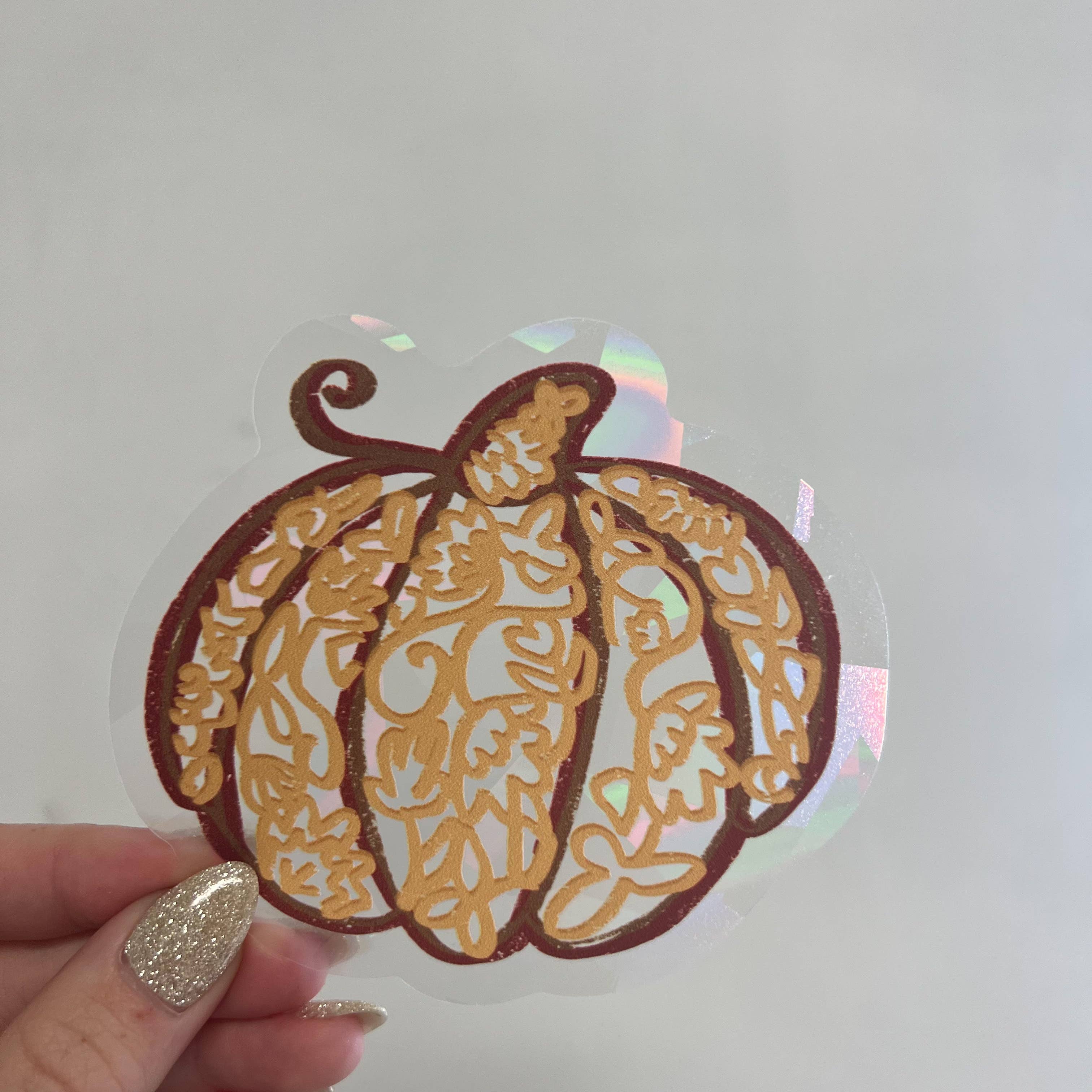 Maddie Green Designs - Wholesale Suncatcher - Pumpkin Vinyl Suncatcher Decals2