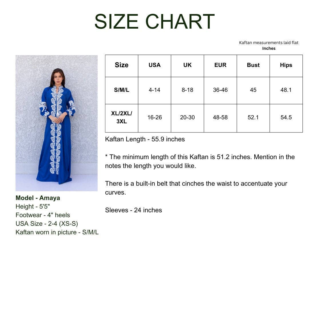Gipci - Wholesale Kaftan - Women's - Beautiful Royal blue Cotton caftan for women, embroidered long sleeve Kaftan, Caftan maxi dress, Caftans for women, cotton caftan, caftans4