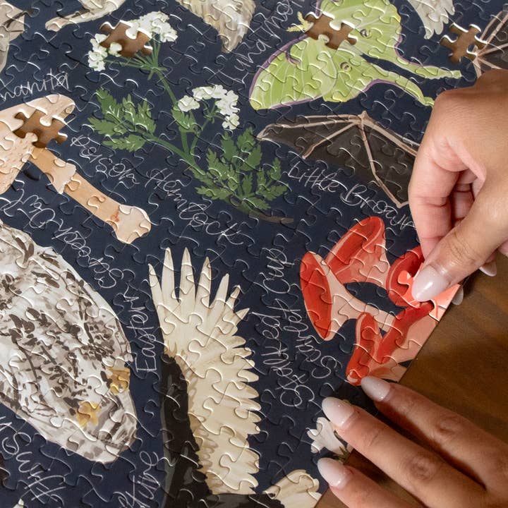 1canoe2 | One Canoe Two Paper Co. - Wholesale Puzzle - Adult - Midnight Flora & Fauna - 1000 Piece Jigsaw Puzzle7