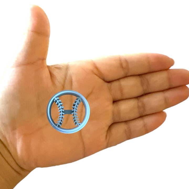 Baseball “Ball” polymer clay cutter for wholesale by Roussell Prints and Demand LLC