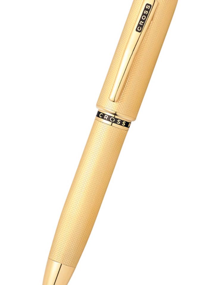 Peerless™ 23KT Heavy Gold Plate with Gold Plated Appointments and Swarovski Crystal Ballpoint Pen for wholesale by A. T. Cross