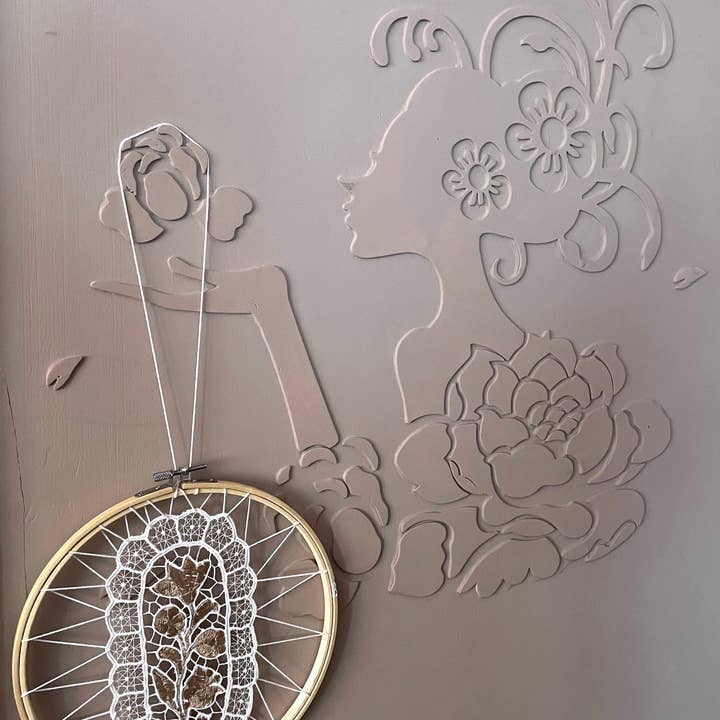 Handbroderad 10 ”traditionell ungersk richelieu-dekor för wholesale av Kalocsa