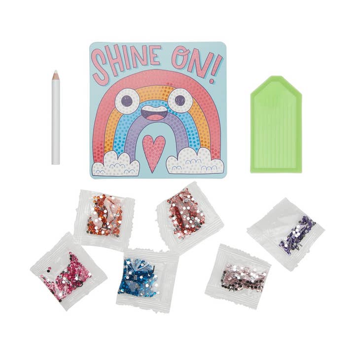 OOLY - Wholesale DIY Craft Kit - Kids - Razzle Dazzle D.I.Y. Mini Gem Art Kit: Rad Rainbow