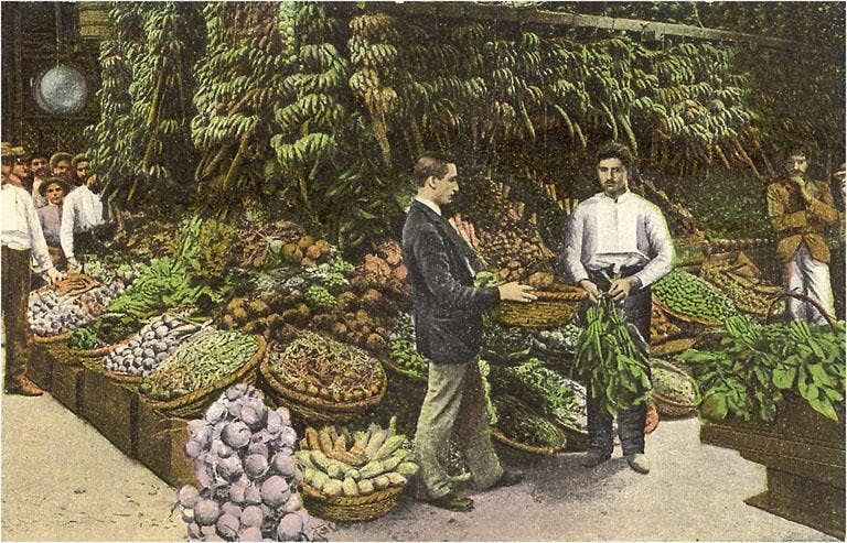 Found Image Press - Wholesale Stationery/Notecard Set - Greeting Card FR-259 Open Air Market0