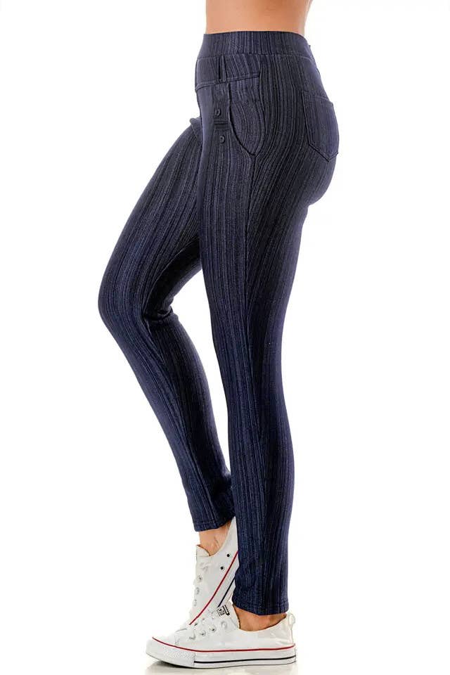 Color 5 - Wholesale Pants - Women's - Winter fur lined  warm skinny jegging pants with pockets9