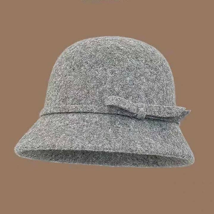 H2-15 graue Wolle m/Schleife für den Großhandel von LUV & Co.