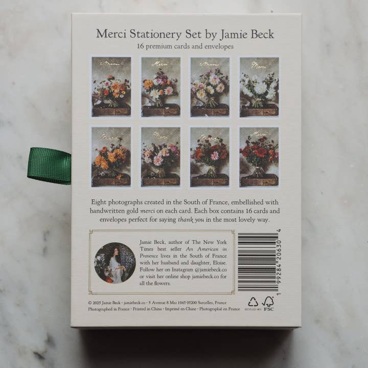 Jamie Beck - Wholesale Stationery/Notecard Set - Merci Stationery II • Set of 16 Cards and Envelopes3