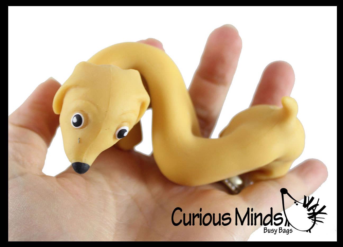 Curious Minds Toys – wholesale Squishy toy – Kids & Baby – 1 Stretchy Weiner Dog Crushed Bead Sand Filled - Doggy Lover8
